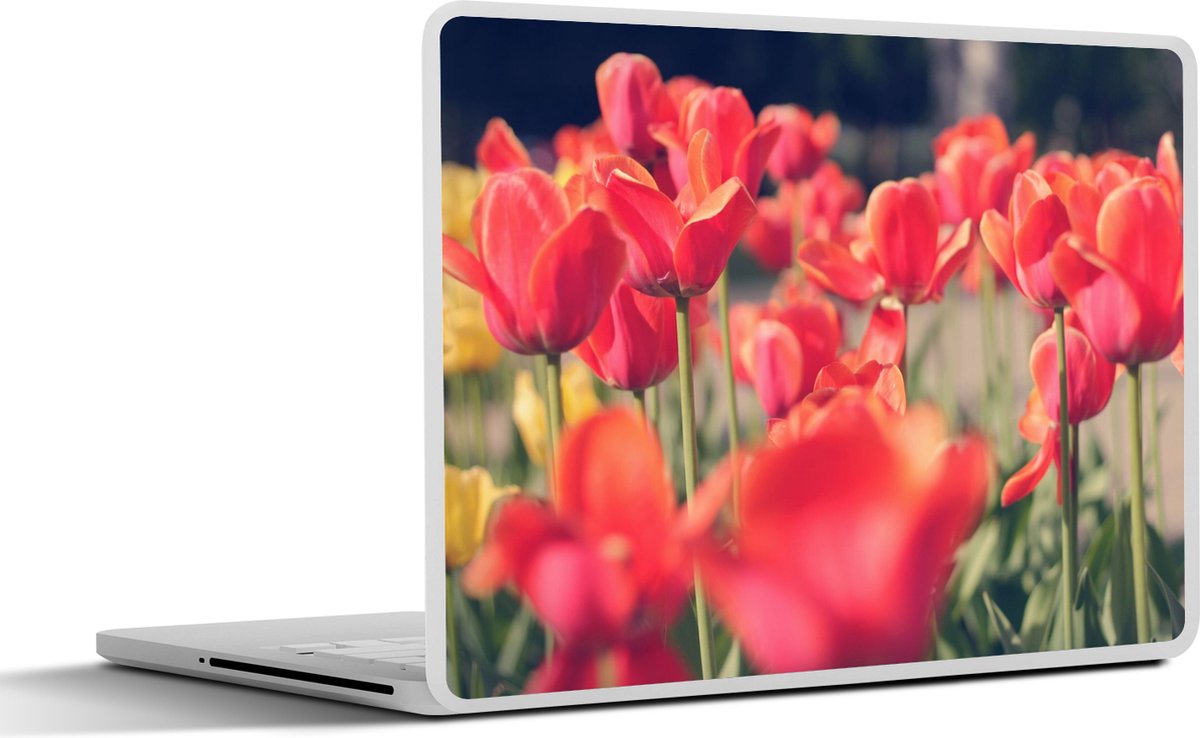 Laptop sticker - 14 inch - Tulpen - Bloemen - Natuur - 32x5x23x5cm - Laptopstickers - Laptop skin - Cover