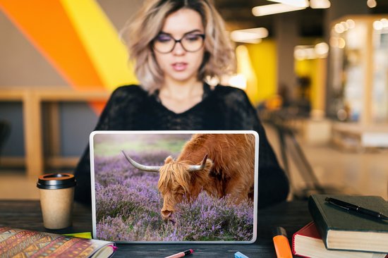 Sticker pour ordinateur portable - 10,1 pouces - Scottish Highlander - Animaux - Heather