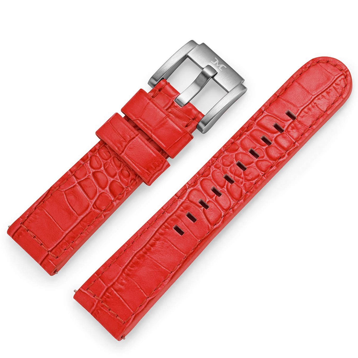 Marc Coblen - TW Steel Horlogeband Rood Leer Alligator 22mm