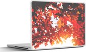 Laptop sticker - 10.1 inch - Herfstbladeren - Landelijke decoratie - Zon - 25x18cm - Laptopstickers - Laptop skin - Cover