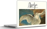 Laptop sticker - 15.6 inch - De bedreigde zwaan - Jan Asselijn - Oude meesters - 36x27,5cm - Laptopstickers - Laptop skin - Cover