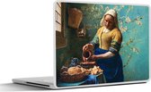 Laptop sticker - 17.3 inch - Melkmeisje - Amandelbloesem - Van Gogh - Vermeer - Schilderij - Oude meesters - 40x30cm - Laptopstickers - Laptop skin - Cover
