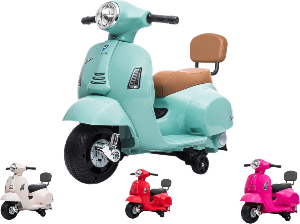 Mini Vespa Scooter Électrique Pour Enfants Bleu Batterie Puissante