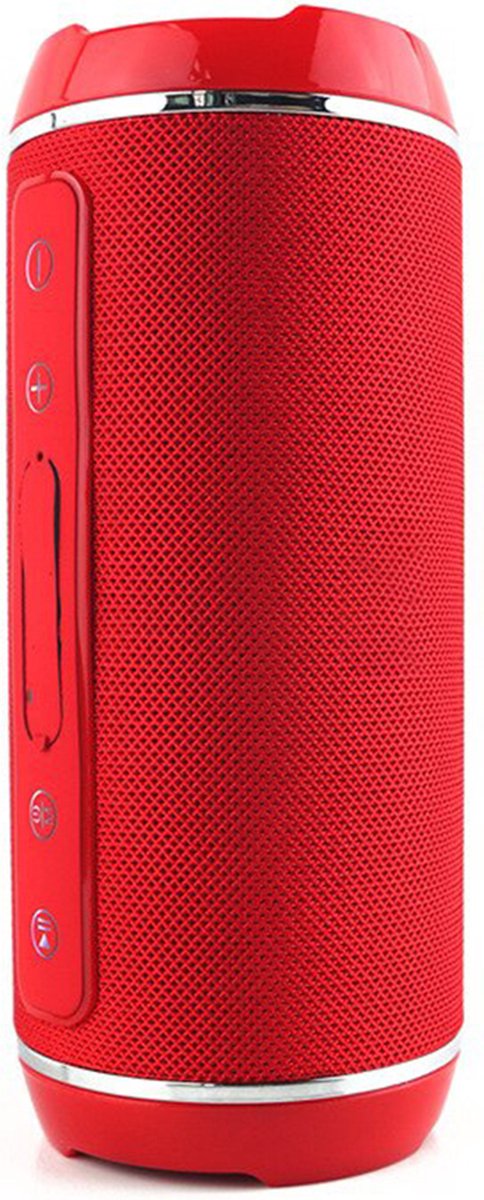 Brandie® - Bluetooth-Luidspreker - 500mAh Draadloze Bluetooth-Luidspreker - Bluetooth-Luidspreker Waterdicht - Luidspreker met radio - 6 uur Batterijduur - 25 W Vermogen - USB-Opladen - TF-kaart Ondersteund - FM-Radiomogelijkheid - rode kleur