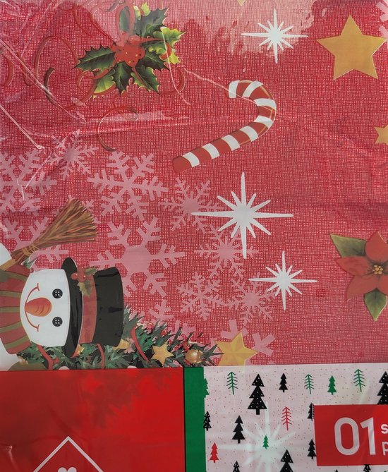 gereedschap dood vloeistof Kersttafelkleed rood 200 x140cm Kerst Tafelkleed met vrolijke kerstman en  sneeuwman -... | bol.com