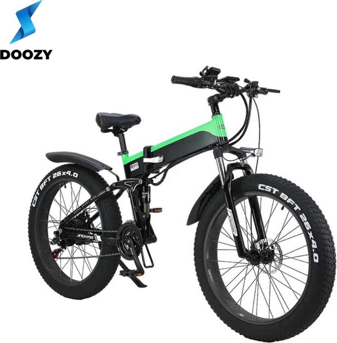 Elektrische Fatbike - 2Accu's - Elektrische Vouwfiets - Elektrische Mountainbike - 26Inch - 1000W - Shimano 21 Speed