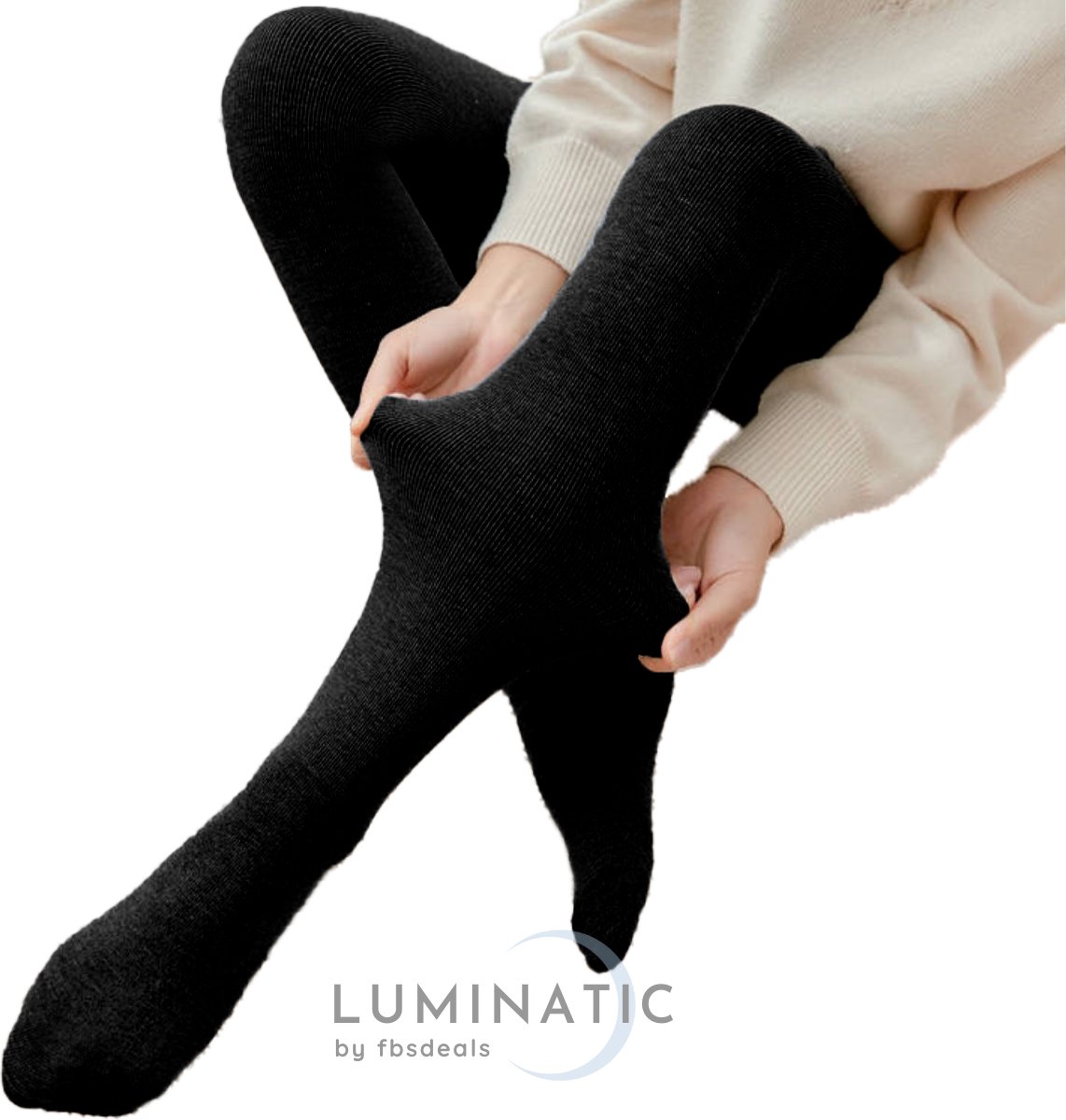 Thermo Legging - Winter Legging - Fleece Legging - Gevoerde Legging - Thermo Kleding Dames - Thermo Legging Dames - Warme Legging - Dames Winter - Legging & Shapewear Dames - Panty | Luminatic® | Zwart | One Size
