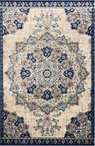 Aledin Carpets Sahara - Vloerkleed 160x230 cm - Modern - Beige/Blauw - Laagpolig - Tapijten woonkamer