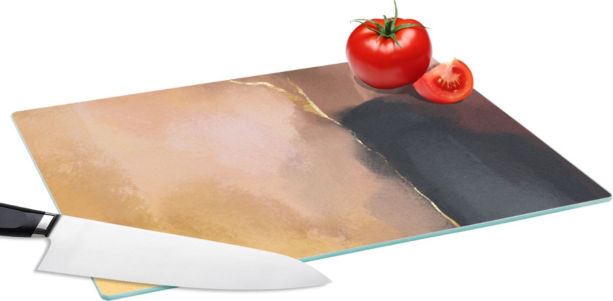 Glazen Snijplank - 39x28 - Abstract - Verf - Pastel - Snijplanken Glas