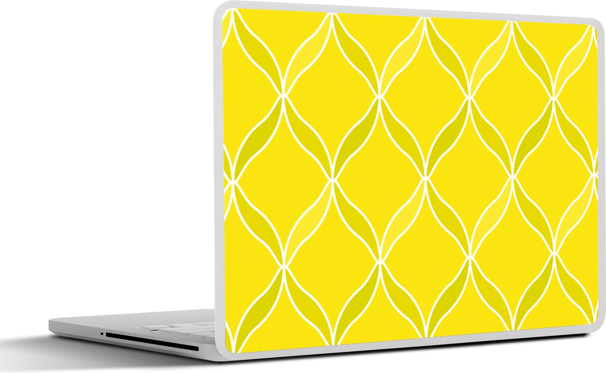 Laptop sticker - 10.1 inch - Citroen - Patronen - Contour - Fruit - 25x18cm - Laptopstickers - Laptop skin - Cover