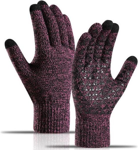 Touchscreen handschoenen - Dames en heren - Handschoenen telefoon - Handschoenen met grip - rood