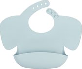 Siliconen Slabber met Schouder Bescherming - Kleur: Blauw - Siliconen Baby Slabber - Slabbertje voor Baby's - Verstelbaar & Waterproof - Slabber met Opvangbakje - Kraamcadeau - Zachte Siliconen Unisex Slabbetje - BabySlabber voor Jongens & Meisjes