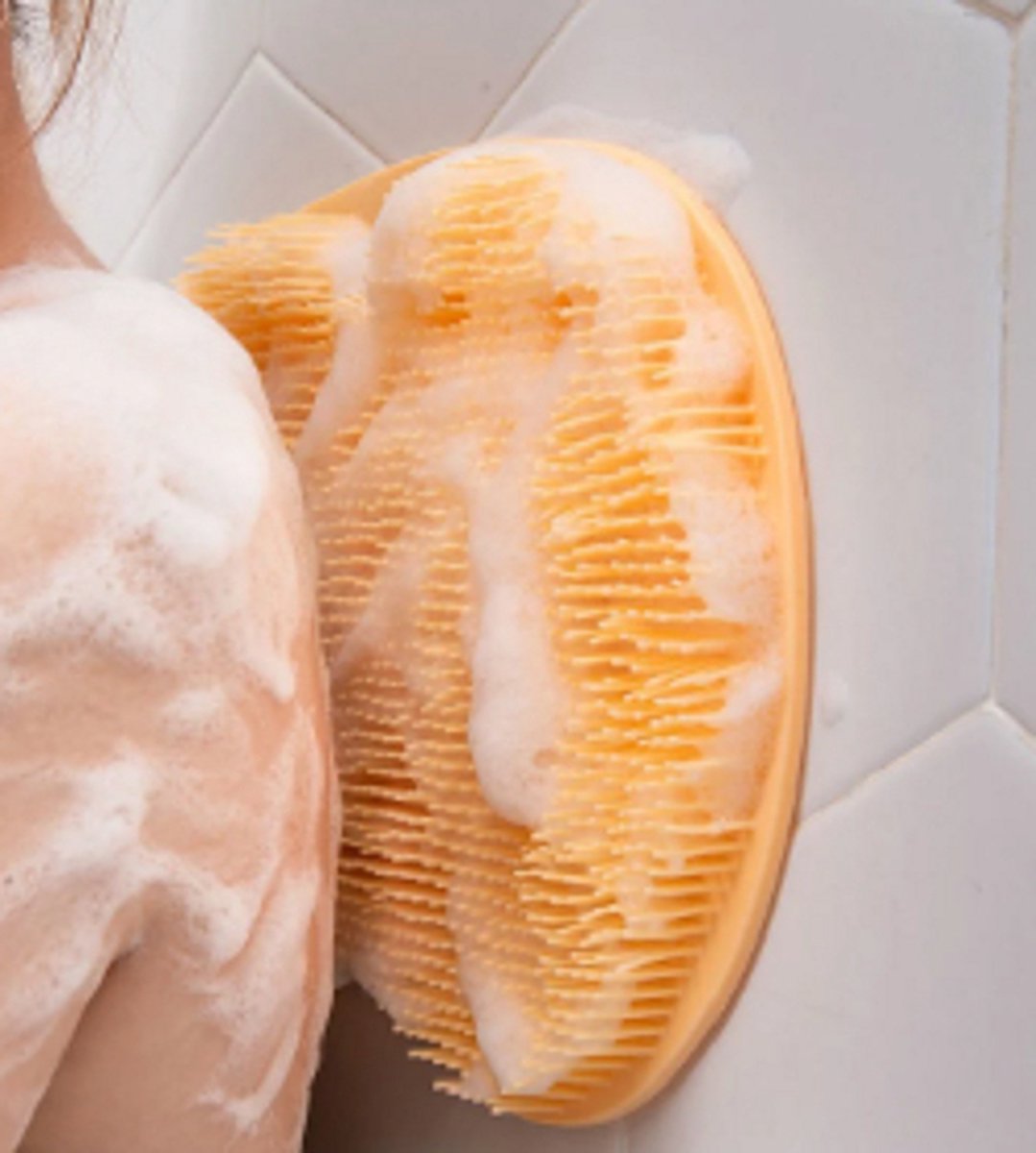 Rug scrubber douche - rug borstel - siliconen - zelfklevend - voeten borstel