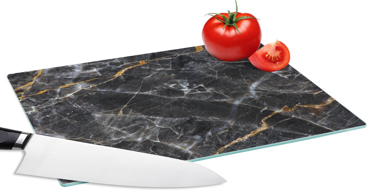 Glazen Snijplank - 28x20 - Marmer - Kalk - Patronen - Snijplanken Glas