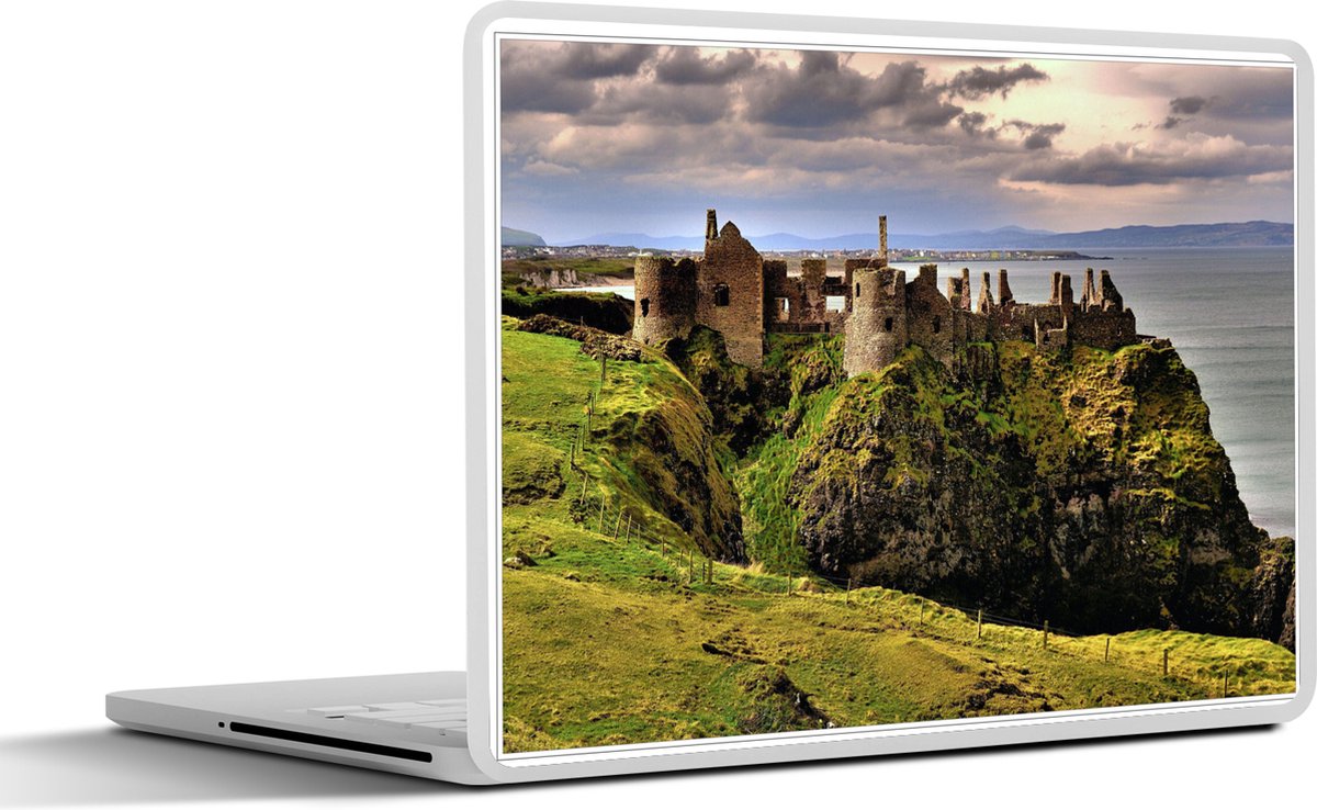 Laptop sticker - 12.3 inch - Kasteel ruïnes aan de Ierse kust - 30x22cm - Laptopstickers - Laptop skin - Cover
