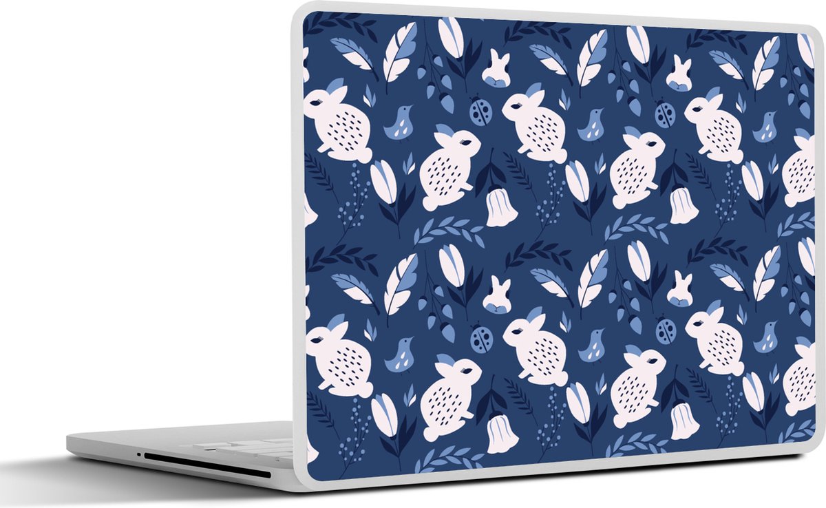 Laptop sticker - 11.6 inch - Konijnen - Scandinavië - Patronen - 30x21cm - Laptopstickers - Laptop skin - Cover