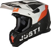 Just1 Helmet J-22 Adrenaline Orange White Carbon Matt 2XL - Maat 2XL - Helm