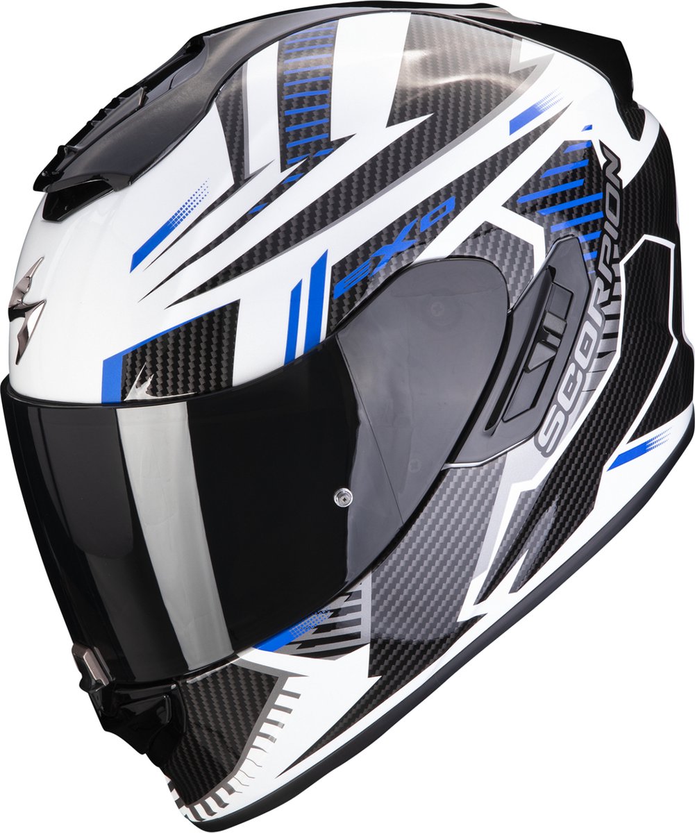 Scorpion Exo-1400 Evo Air Shell Wit-Blauw Integraalhelm M