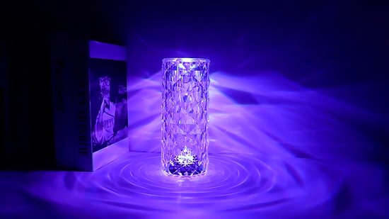Lampe de Table Luxe Diamond Rose Led - 21x9 cm - Lampe d'Ambiance  Multicolore - Siècle