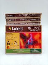 Lokkii Hotrods Firestarter 10 pack - Open haarden - Barbecue en Grills - Kampvuren - 100% biologisch