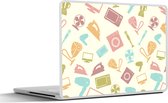 Laptop sticker - 12.3 inch - Patronen - Huishouden - Elektronica - Retro - 30x22cm - Laptopstickers - Laptop skin - Cover