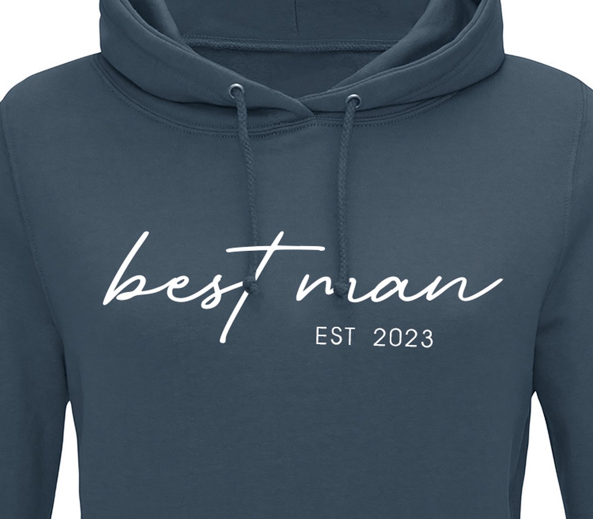 Hoodie heren met capuchon - Sweater heren capuchon - Getuige - Getuige huwelijk - Getuige cadeau - Best man est 2023 - Blauwgrijs XL