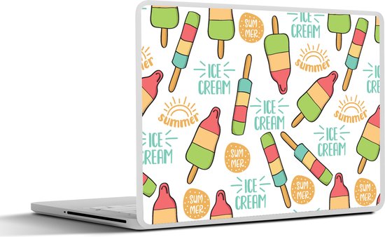 Autocollant pour ordinateur portable - 14 pouces - Crème glacée - Été - Motifs - 32x5x23x5cm - Autocollants pour ordinateur portable - Peau pour ordinateur portable - Couverture