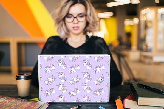 Sticker pour ordinateur portable - 13,3 pouces - Licorne - Pastel - Motifs - 31x22,5cm - Autocollants pour ordinateur portable - Skin pour ordinateur portable - Housse