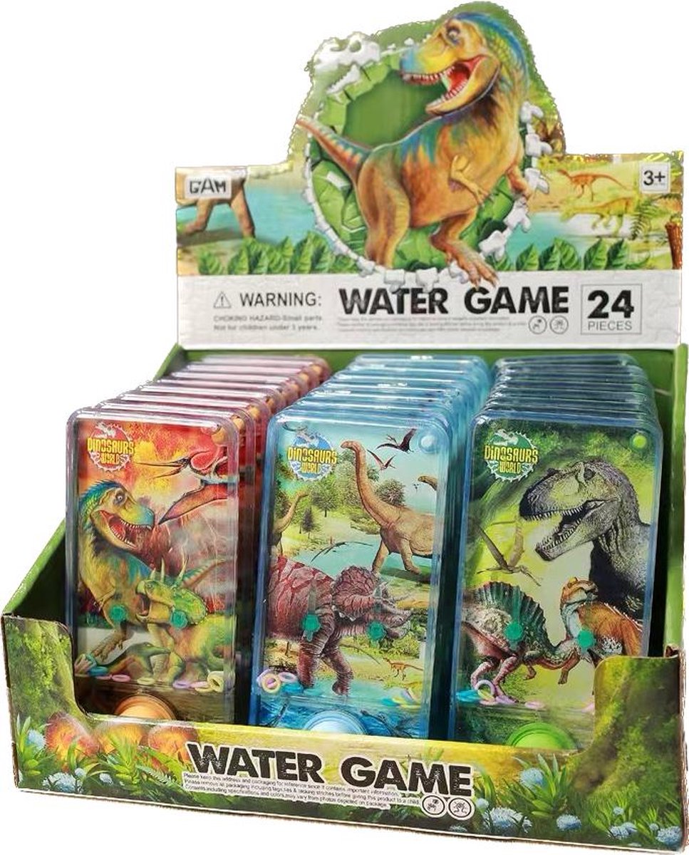Water Games Handheld Dinosaur Water Ring Toy - 3 Pack, Small, Multicolor, DinoHoop
