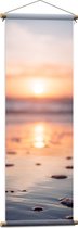 WallClassics - Affiche Textile - Soft Color Beach - 40x120 cm Photo sur Textile
