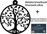 Levensboom - metaal -  incl. giftkaartje met betekenis - 28cm doorsnede - Dutch Design