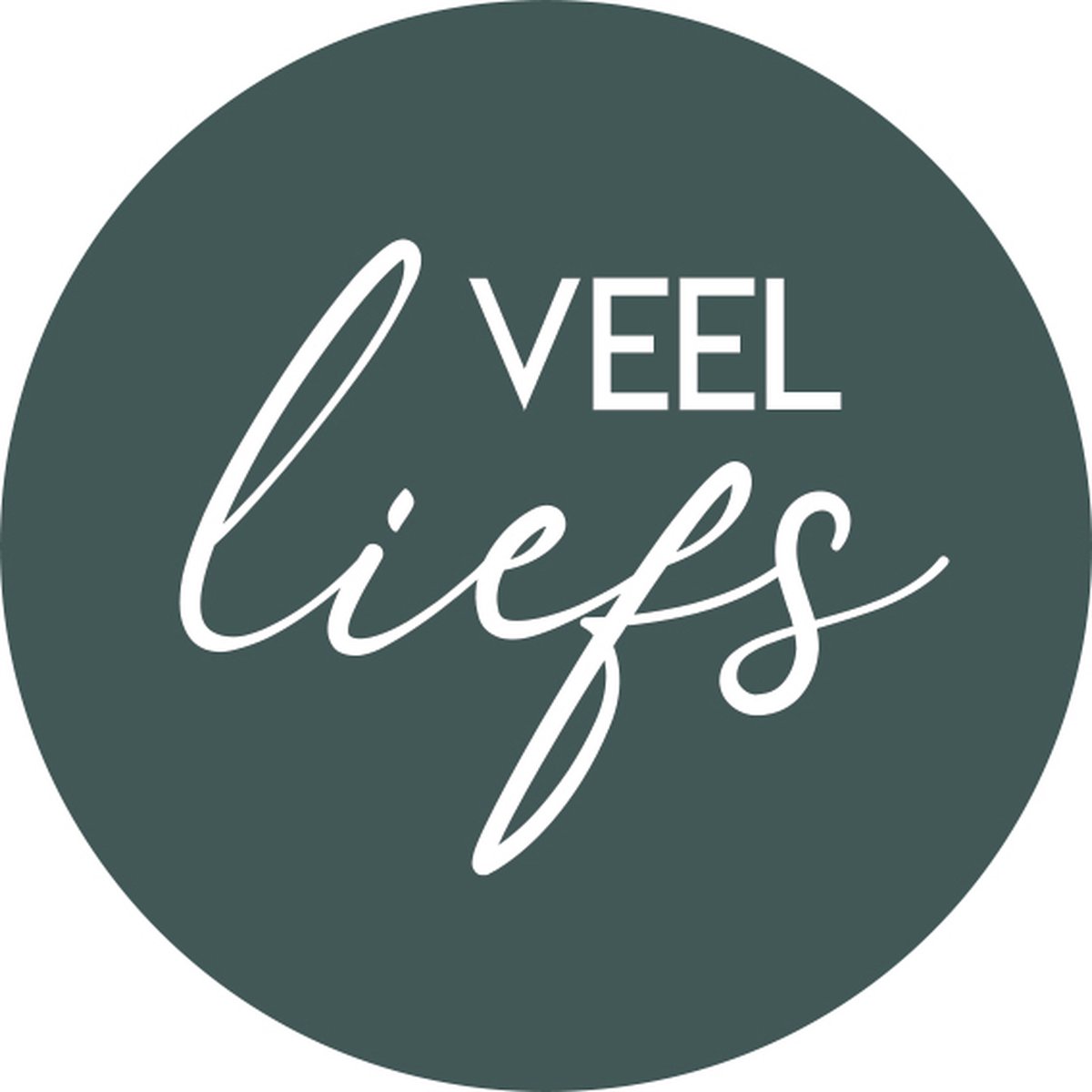 Sticker Veel liefs - cadeausticker - sluitsticker cadeau - sticker voor inpakken - 20 stuks