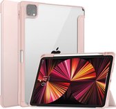 Tablet hoes geschikt voor Apple iPad Pro 11 (2022 / 2021 / 2020 / 2018) - Trifold case met Auto/Wake functie en Magneetsluiting - Roze