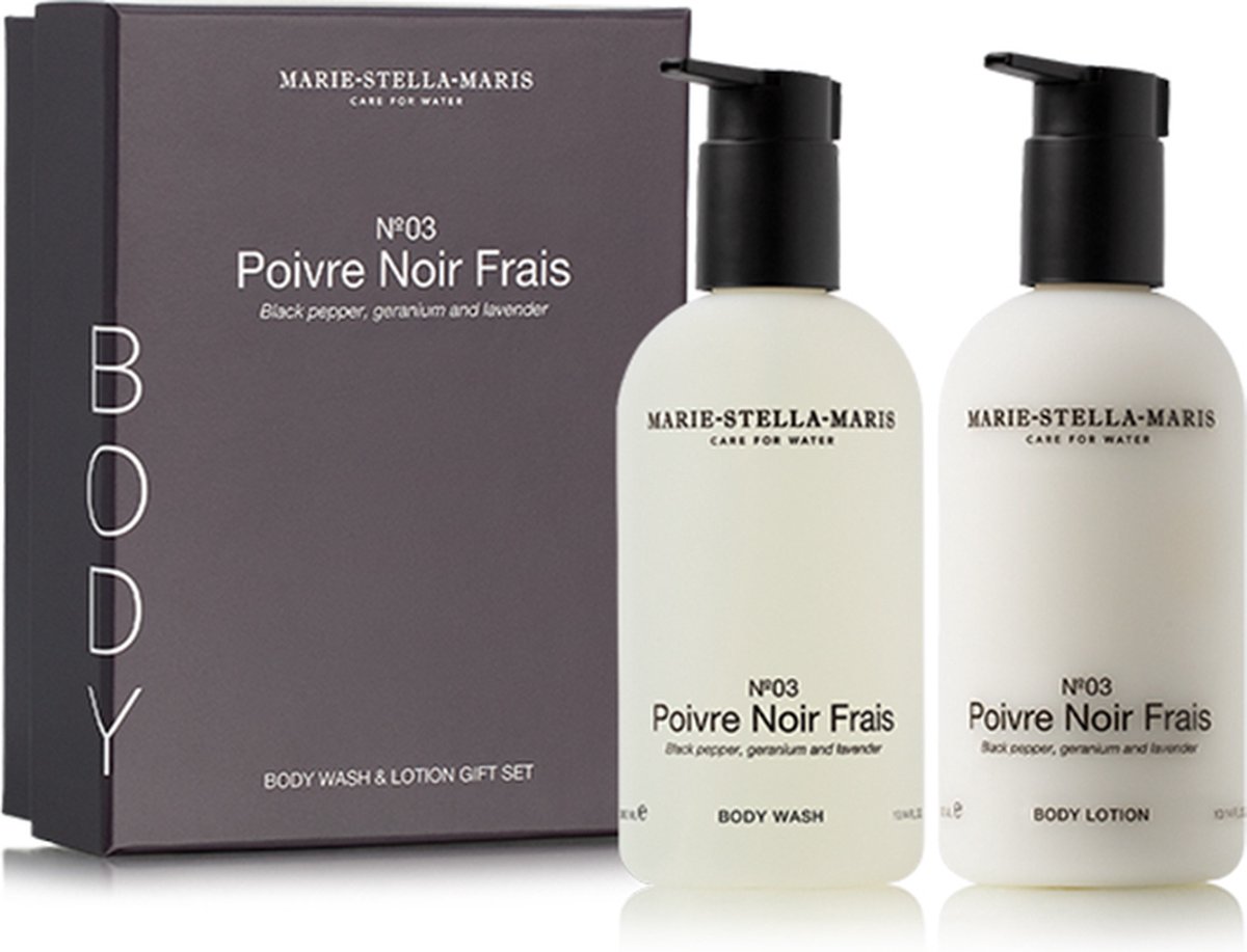 Goedkoopste Marie-Stella-Maris - Body Gift Set Poivre Noir Frais - 2 x 300 ml - geschenkset