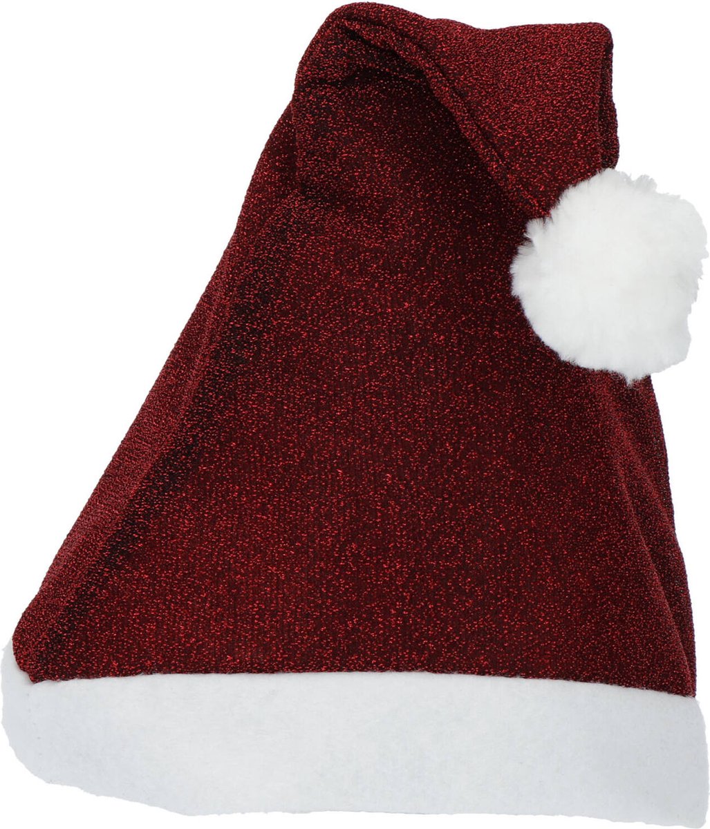 Folat - Kerstmuts Glitter Rood