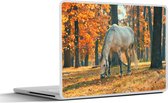 Laptop sticker - 14 inch - Paard - Herfst - Bos - 32x5x23x5cm - Laptopstickers - Laptop skin - Cover