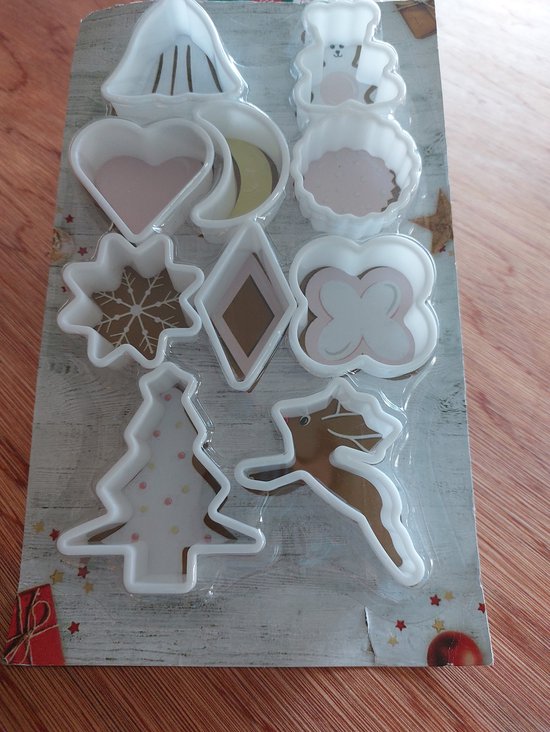 Kerst Koekvormpjes Set van 10 Kerstkoekjes Uitsteekvormpjes