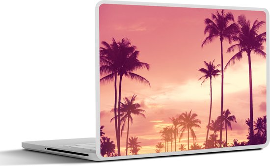 Autocollant pour ordinateur portable - 11,6 pouces - Ciel - Palmier - Soirée - Nature - Tropical - 30x21cm - Autocollants pour ordinateur portable - Peau pour ordinateur portable - Couverture