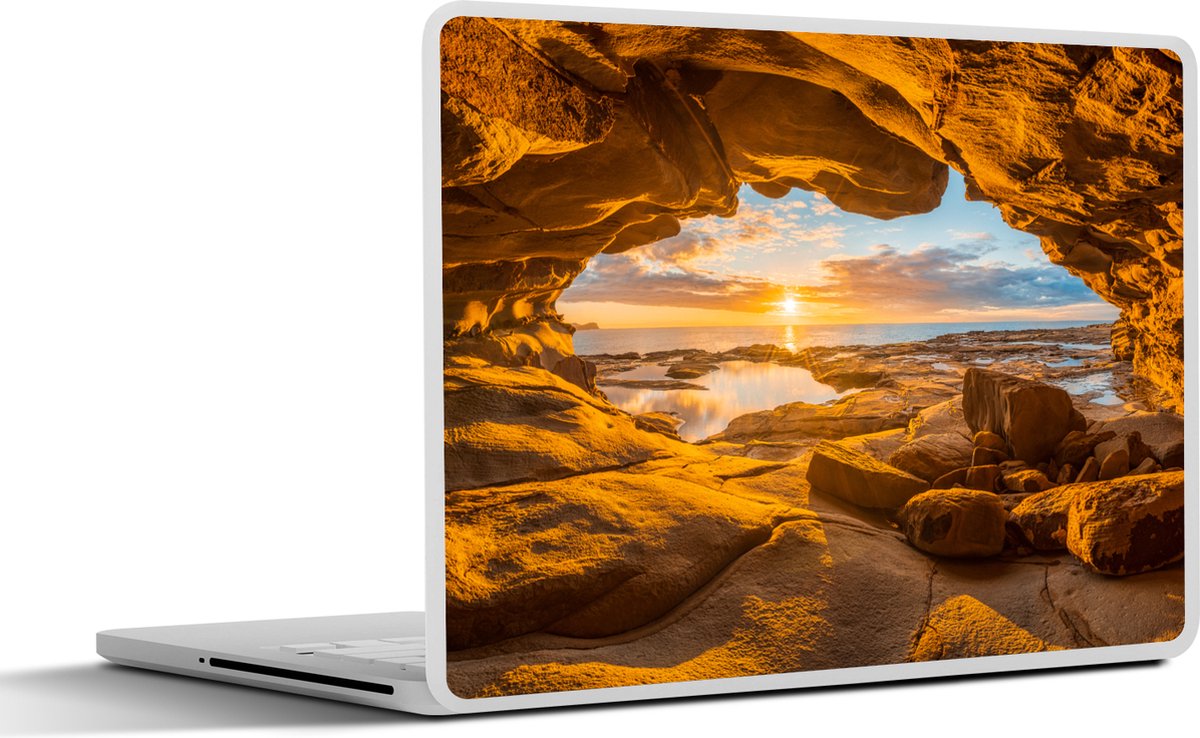 Laptop sticker - 11.6 inch - Grot - Zee - Horizon - Zonsondergang - 30x21cm - Laptopstickers - Laptop skin - Cover