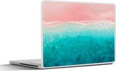 Laptop sticker - 14 inch - Strand - Zee - Roze - 32x5x23x5cm - Laptopstickers - Laptop skin - Cover