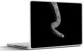 Laptop sticker - 15.6 inch - Dieren - Slang - Zwart - Wit - Portret - 36x27,5cm - Laptopstickers - Laptop skin - Cover