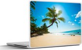 Laptop sticker - 12.3 inch - Strand - Zee - Zon - Palmboom - 30x22cm - Laptopstickers - Laptop skin - Cover