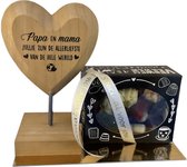 Wooden Heart - Papa en Mama - Bonbons - Lint: Speciaal voor jou - Cadeauverpakking