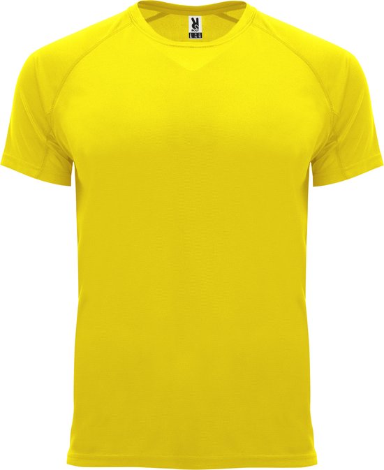 Geel unisex sportshirt korte mouwen Bahrain merk Roly maat XXL