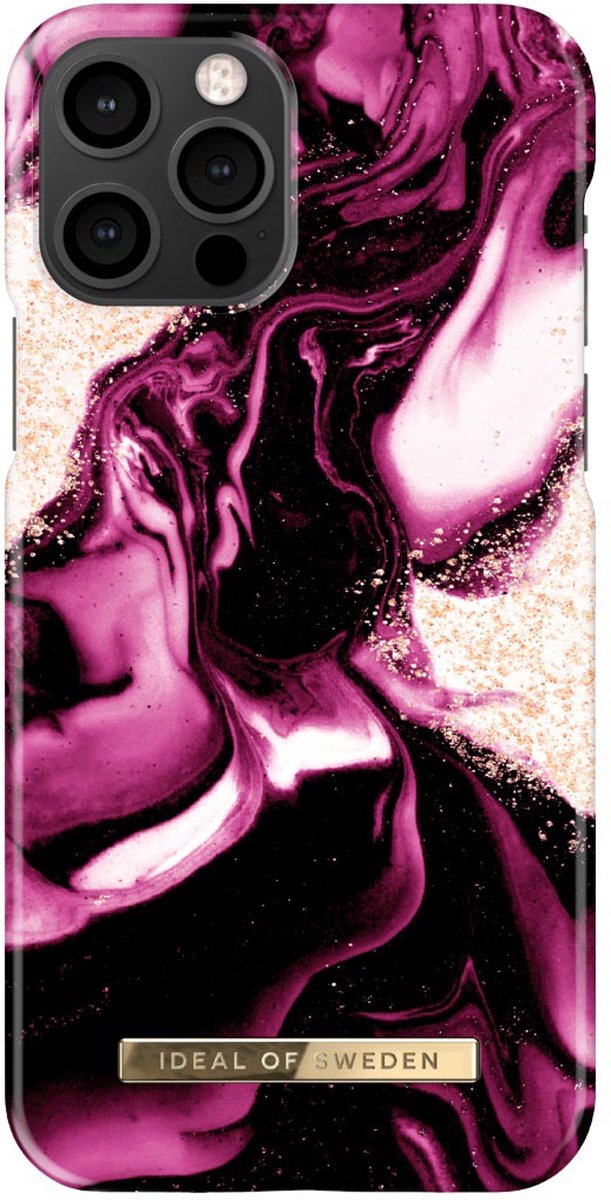 Ideal of Sweden Fashion Case iPhone 12/12 Pro Golden Ruby Marble