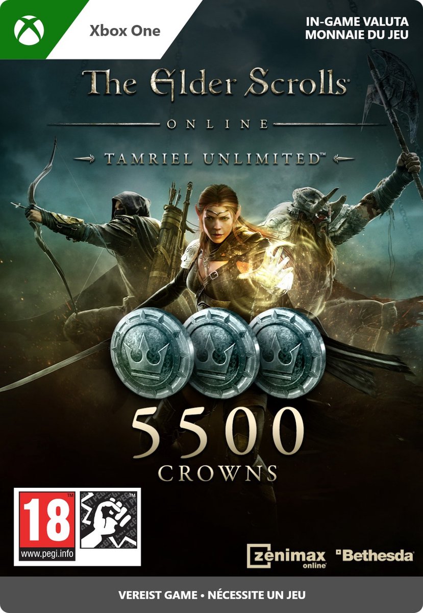 The Elder Scrolls Online: Tamriel Unlimited Edition: 5500 Crowns - Xbox Series X|S & Xbox One Download - Alleen voor België