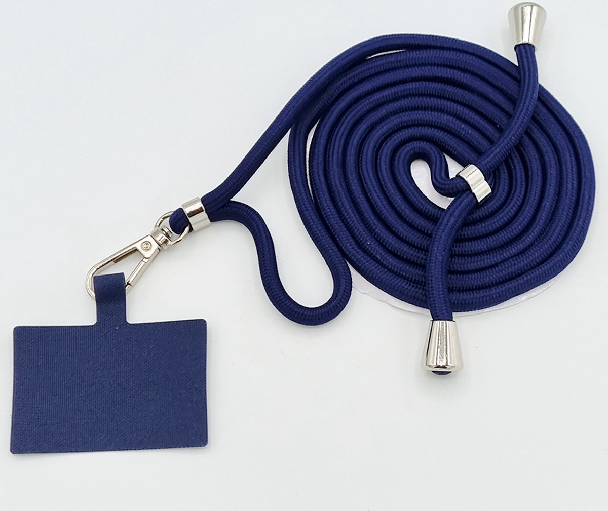 Universele verstelbare telefoonkoord -blauw - 150 cm