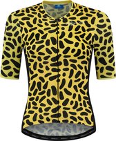 Rogelli Abstract Fietsshirt - Korte Mouwen - Dames - Geel, Zwart - Maat L