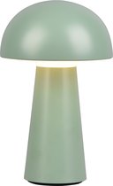 LED Tafellamp - Tafelverlichting - Torna Lenio - 2W - Warm Wit 3000K - Dimbaar - USB Oplaadbaar - Spatwaterdicht IP44 - Rond - Mat Groen - Kunststof