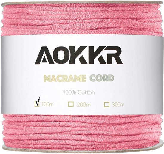 Goedkoop dun katoengaren Cotton eight hard roze 1230